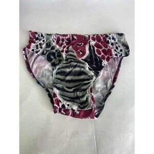 VTG Picopi Mens Size S Low Rise Polyester Fashion Print Brief Underwear 1 Piece